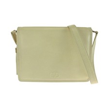 Valentino Vintage Leather Tassel Shoulder Bag Women White One Size