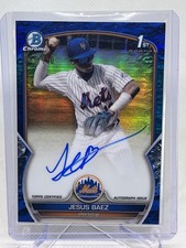 2023 Bowman Chrome 1st Jesus Baez Blue Lunar Crater Refractor Auto /150
