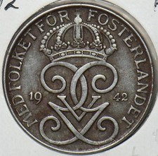 Sweden 1942 5 Ore EF King Gustaf V 194344 combine shipping