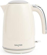 Salter Retro Cream 1.7L Kettle 3KW Jug Cordless 360° Base Auto Shut-Off