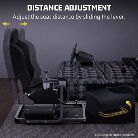 Hottoby  Racing Simulator Cockpit With Black Seat Fit For Logitech G29 G920 G923