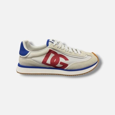 Dolce&Gabbana Men's White Mixed-Material DG Cushion Sneaker Shoes Size UK:6 US:7