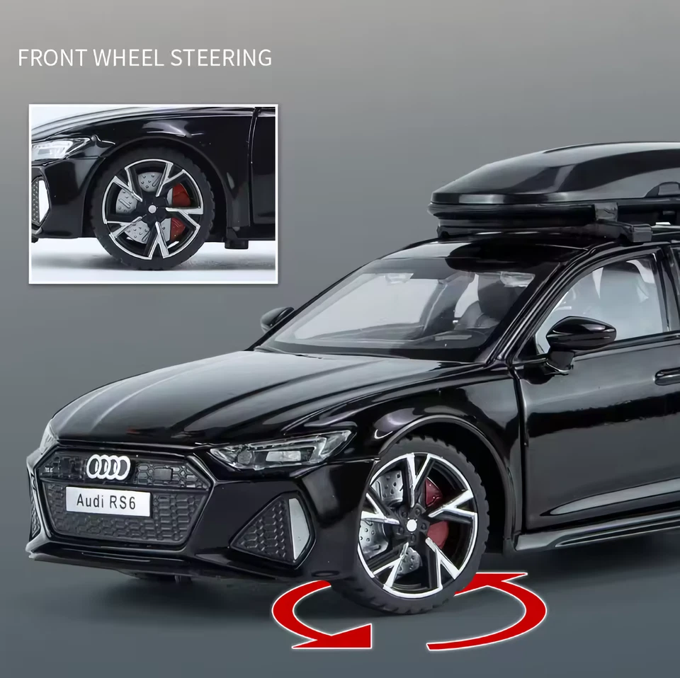 ✅Audi RS6 1/32 Spielzeugmodell mit Sound | Audi RS6 1/32 toy model with sound DE - Bild 3 von 4