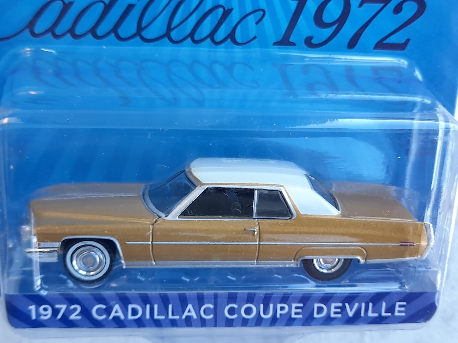Greenlight 1972 Cadillac Coupe DeVille - Gold  1/64 Die-Cast Car Sealed