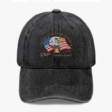 USA 250th Anniversary Eagle Hat 1776 2026 Patriotic America Dad Cap Unisex