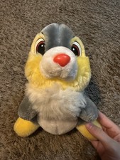 Disney Bambi Thumper Plush Stuffed Animal Gray Yellow Small 2015 MPN 41517