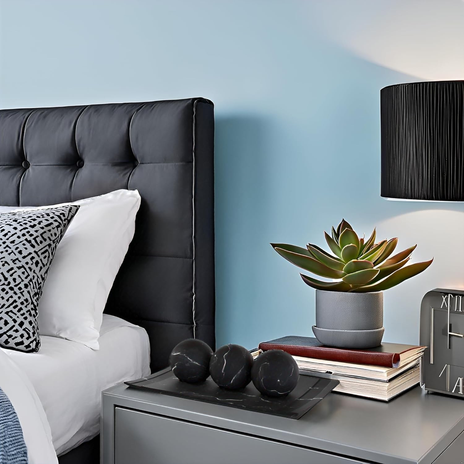 Creative Scents Black Marble Look Home Decor Bowl and Matte 