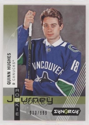 2019 Upper Deck Synergy Rookie Journey Draft Day 33/999 Quinn Hughes #RP-2 1jp0