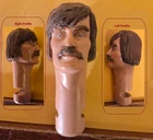Custom Moustache replacement head for replacement Marx Johnny West repair H Jaws