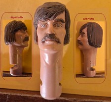 Custom Moustache replacement head for replacement Marx Johnny West repair H Jaws