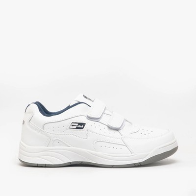DEK Arizona Herren Leder Touch Verschluss nicht markierende Sohlen Freizeit Turnschuhe