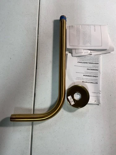 Signature SHRSA122BG 12-3/8" Wall-Mount Shower Arm & Flange - Brushed Gold - Picture 3 of 3