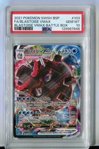 2021 Pokemon Black Star Promo SWSH 103 Blastoise VMAX PSA 10 Gem Mint
