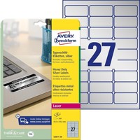 Avery Zweckform L6011-20 Typenschild Folienetiketten (540 Aufkleber, 63,5X29,6Mm