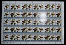 OISEAUX FEUILLE COMPLETE 50 TIMBRES N° 816-817 NEUFS** BONNE VALEUR.