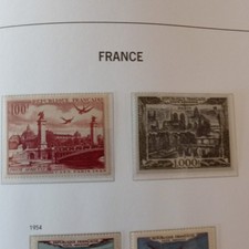 France Poste aérienne lot timbres non oblitérés ** Paris Architecture (1949-50)