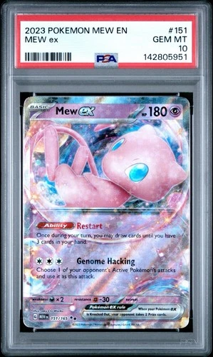 PSA 10 GEM MINT Mew ex 151/165 Double Rare – Scarlet & Violet 151 – Pokémon TCG
