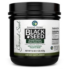 Amazing Herbs Premium Ground Black Cumin Seeds Finely Ground Nigella Sativa,...