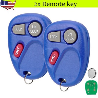 2 For 1999 2000 2001 Chevy S10 Silverado GMC Sierra 1500 2500 Remote Key Fob 3B