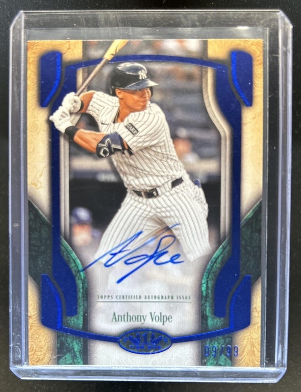 2026 Topps Tier One Anthony Volpe Break Out Auto Blue Foil #/99 Yankees