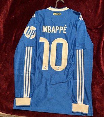 Real Madrid Kylian Mbappe Authentic Third Soccer Jersey Long