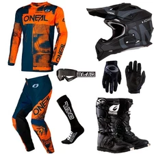 O'Neal Element Roller Orange motocross gear Jersey Pants Gloves Boots Helmet Set