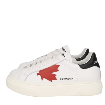 Dsquared2 Damen Schuhe Sneaker Gr. 38 Weiß Leder Freizeitschuhe Sport