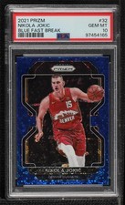 2021-22 Panini Prizm Fast Break Blue 52/150 Nikola Jokic #32 PSA 10 GEM MT 14t3