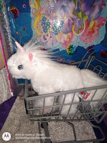 🦄Ganz /Webkinz "Lil' Kinz Unicorn" White w/Pink Iridescent Feet HS069 7" Plush! - Picture 8 of 14