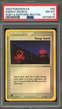 Pokemon Energy Search EX Ruby & Sapphire Reverse Holo #90 PSA 8