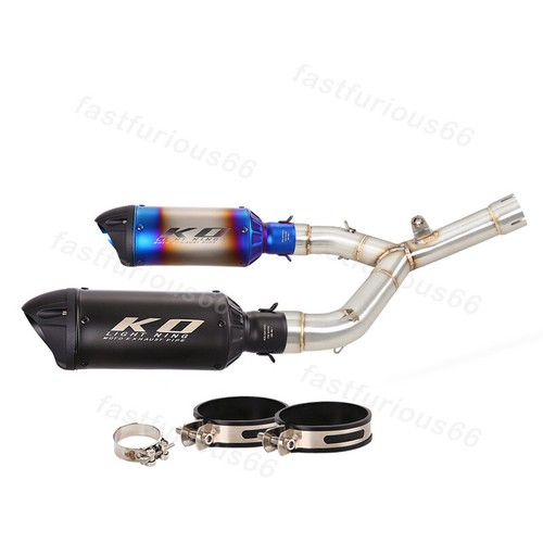Slip On For Honda CRF450R CRF 450RX 2015 2016 L&R Exhaust System Tips Mid Pipe - Foto 1 di 12
