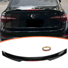For 2019-26 Vw Jetta Mk7 Gloss Blk V-style Rear Trunk Spoiler Wing W Reflector