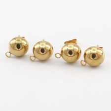 20pcs/lot Stainless Steel Half-ball Stud Earring Posts DIY Earring Components
