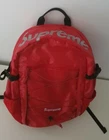 FW17 Supreme Sac à Dos Rouge Cordura Boîte Tissu Logo Texte Réfléchissant 