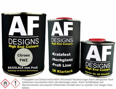 Citroen FWZ Blanc 1,25L Basislack Klarlack Härter Autolack spritzfertig