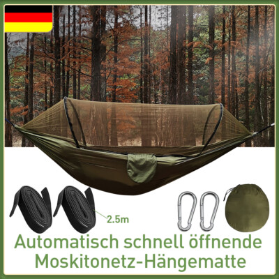 Camping Hängematte mit Moskitonetz Zelt Tarp Zeltplane Outdoor Hammock Neu