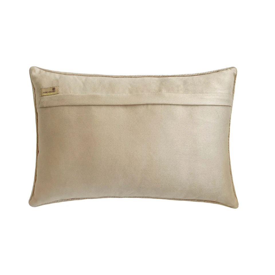 Beige Lumbar Pillow Cover, 12"x16" Faux Leather Cushion-Terrazo Fun Beige - Image 3 of 3