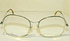 LOGO PARIS EYEGLASSES/FRAMES 1/2 RIM SILVER COLOR METAL 53 16 135 FRANCE