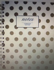Mead Notebook 80 Sheets Cambridge Edition 9 1/2 X 7 Pack of 3 - Gold Dots