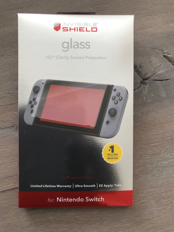 NEW-ZAGG INVISIBLE SHIELD HD GLASS SHATTERPROOF NINTENDO SWITCH SCREEN PROTECTOR