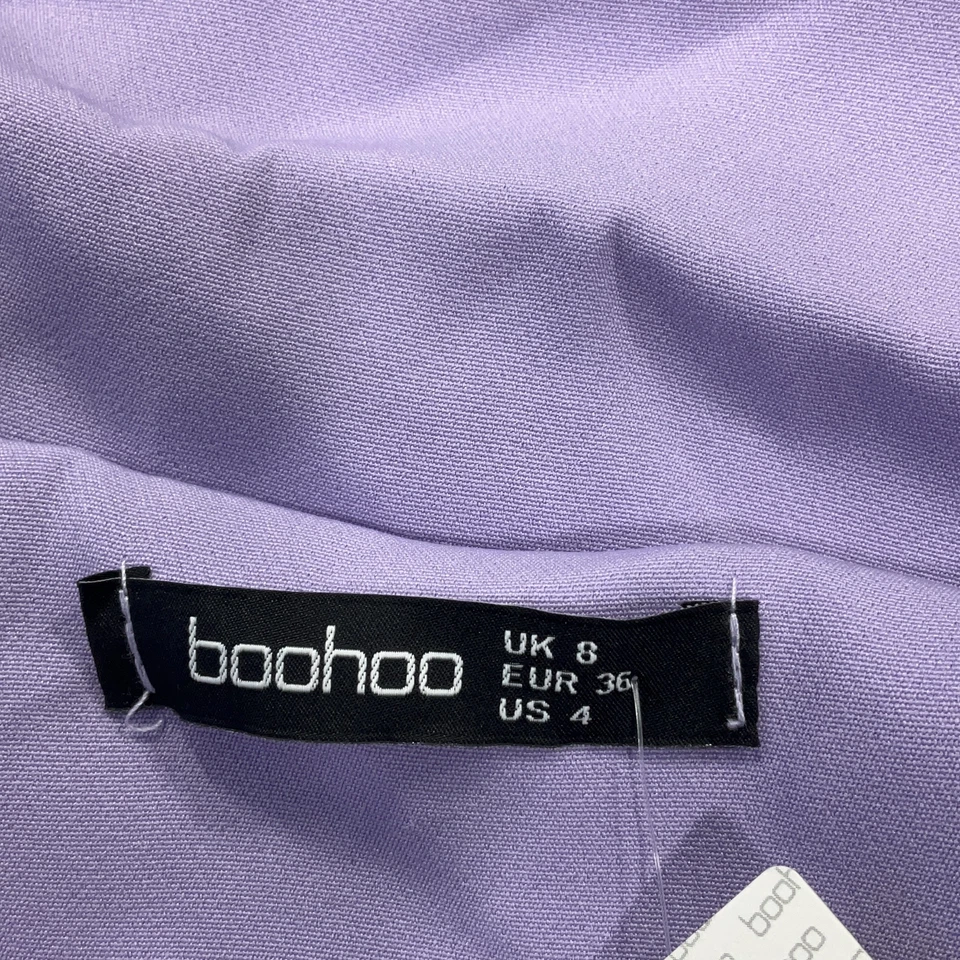 Boohoo Blazer Womens Size 4 Purple Long Sleeve Notch Lapel Oversized Tailored - Image 4 of 4