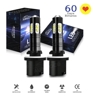 880 899 High Power 8000K White Conversion Kit LED Fog Light Bulbs DRL Pair