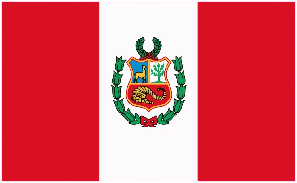 Peru Country Flag Vinyl Decal Sticker Car Truck Bumper Laptop Tumbler Mug