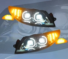 QSC Full LED Performance Black Headlights for International Durastar 4200 4300