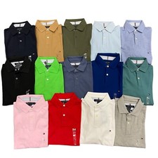 NWT Tommy Hilfiger Men's Regular Fit Solid Stretch Mesh Short Sleeve Polo Shirt