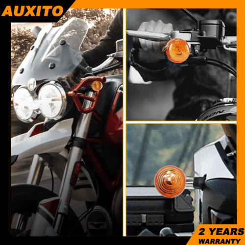 Motorcycle Turn Signal Lights Bullet Blinker Indicator For Honda Front Rear Pair