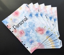 Filofax A5 Organiser Planner - Candyfloss Coloured Labelled Dividers - Laminated
