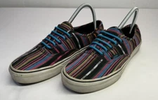 Vans Off The Wall Shoes Mens 7 Baja Multicolor Canvas Sneakers Aztec Skater