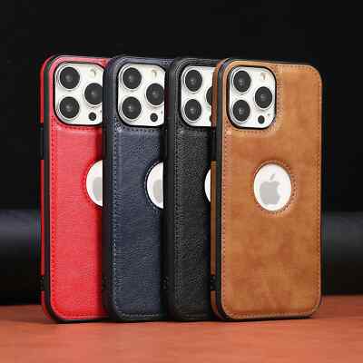 For Apple iPhone 15  i15 Plus  i15 Pro i15 Pro Max Case Leather Shockproof Cover