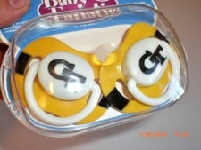 NEW Baby Fanatic Georgia Tech Yellow Jackets NCAA College Infant PACIFIER 2 Set